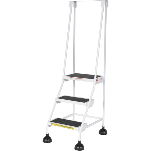 Stop-Step Ladders, 3 Steps, 16" Step Width, 28-11/16" Platform Height, Steel PB Rental Co. Ltd.