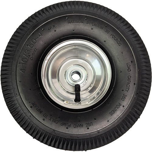 Roue pneumatique de rechange pour diable, 10" (254 mm), Capacit&eacute; de 350 lb PB Rental Co. Ltd.