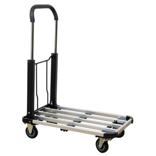 Folding Handle Platform Truck, Aluminum, 300 lbs., 28" L x 16" W, 37.75" High PB Rental Co. Ltd.