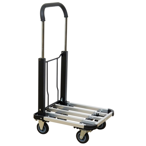 Folding Handle Platform Truck, Aluminum, 300 lbs., 28" L x 16" W, 37.75" High PB Rental Co. Ltd.