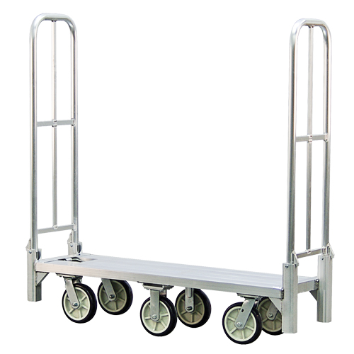 Aluminum U-Boat Folding Bulk Delivery Cart, 18" W x 61" L, 1200 lbs. Cap., Polyurethane Wheels PB Rental Co. Ltd.