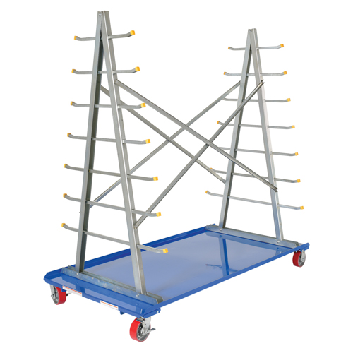 Chariot &agrave; cadre en A pour barres et tuyaux, Acier, 36-3/4" la x 73-3/4" p x 72-1/2" h, Capacit&eacute; de 2000 lb PB Rental Co. Ltd.