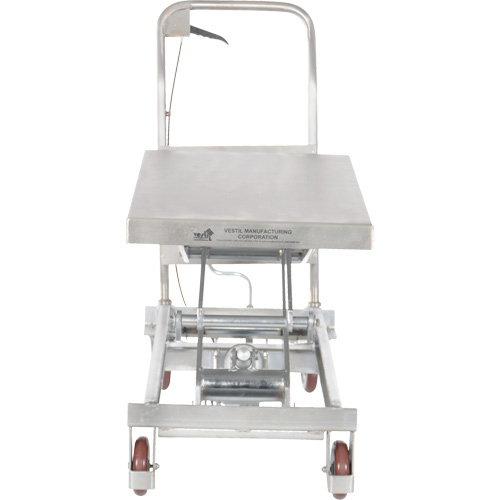 Manual Hydraulic Scissor Lift Table, 35-1/2" L x 20" W, Partial Stainless Steel, 800 lbs. Capacity PB Rental Co. Ltd.