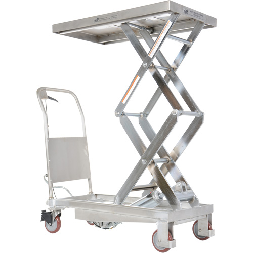 Manual Hydraulic Scissor Lift Table, 35-1/2" L x 20" W, Partial Stainless Steel, 800 lbs. Capacity PB Rental Co. Ltd.