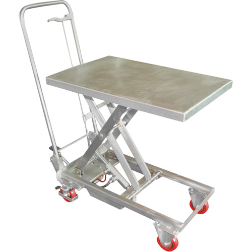 Manual Hydraulic Scissor Lift Table, 27-1/2" L x 17-3/4" W, Stainless Steel, 200 lbs. Capacity PB Rental Co. Ltd.