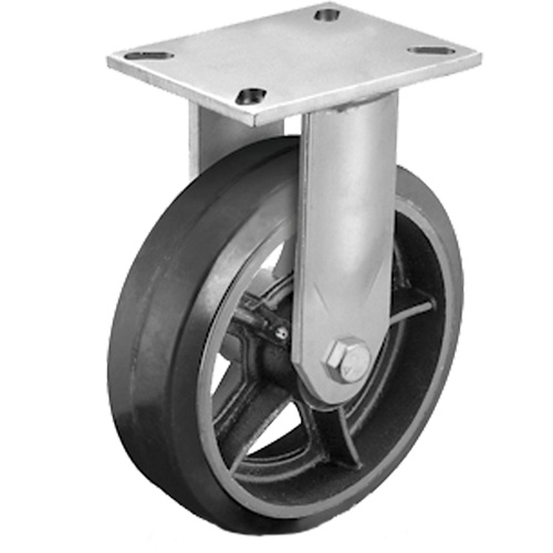 Heavy-Duty Plate Caster, Swivel, 6" (152.4 mm), Rubber, 450 lbs. (204 kg.) PB Rental Co. Ltd.