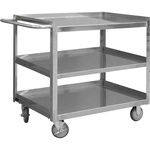 Chariot avec tablettes de calibre industriel, 3 Tiers, 30-1/8" la x 35" h x 66" p, Capacit&eacute; 1200 lb PB Rental Co. Ltd.