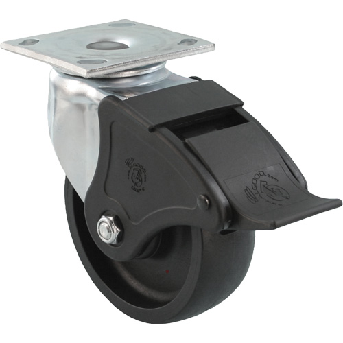 Roulette Emaxx RollX, Pivotant avec frein, 5" (127 mm), Nylon, 1200 lb (544,3 kg) PB Rental Co. Ltd.