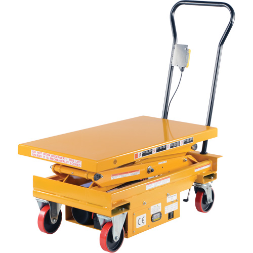DC Powered Hydraulic Scissor Lift Elevating Cart, Steel, 39-3/4" L x 20-1/2" W, 1000 lbs. Capacity PB Rental Co. Ltd.