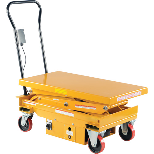 DC Powered Hydraulic Scissor Lift Elevating Cart, Steel, 39-3/4" L x 20-1/2" W, 1000 lbs. Capacity PB Rental Co. Ltd.