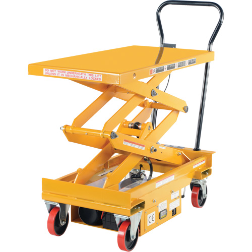 DC Powered Hydraulic Scissor Lift Elevating Cart, Steel, 39-3/4" L x 20-1/2" W, 1000 lbs. Capacity PB Rental Co. Ltd.