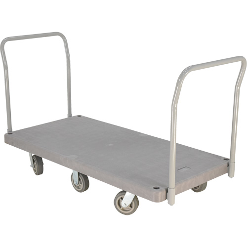 Heavy Duty Plastic Platform Truck, 60" L x 30" W, 3000 lbs. Cap., Polyurethane Wheels PB Rental Co. Ltd.