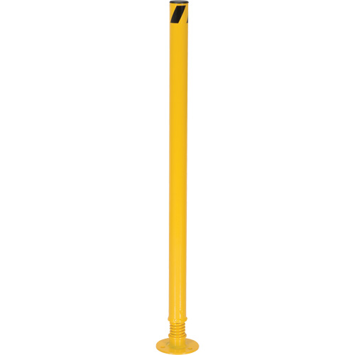 Spring Loaded Bollard, Steel, 42" H x 2-1/8" W, Yellow PB Rental Co. Ltd.