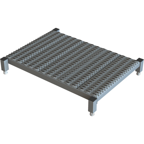 Adjustable Height One-Step Work Platform, 24" W x 36" D, 800 lbs. Capacity, All-Welded PB Rental Co. Ltd.