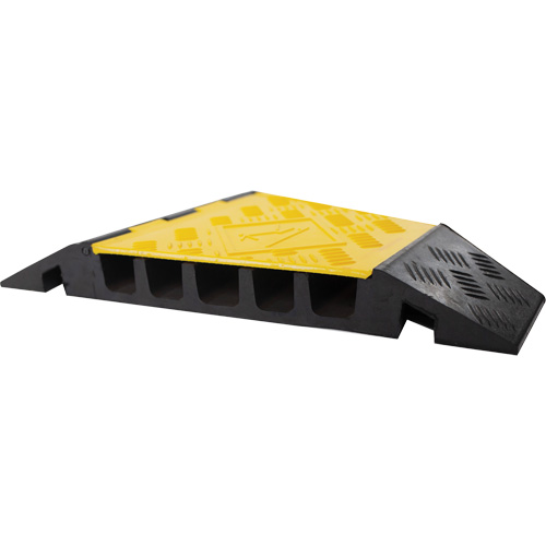 Powerhouse Heavy-Duty Right Turn Cable Protector, 5 Channels, 12" L x 19.75" W x 2.25" H PB Rental Co. Ltd.