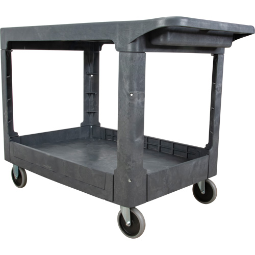 Flat-Shelf Utility Service Cart, 2 Tiers, 25-1/4" x 32-1/4" x 44", 550 lbs. Capacity PB Rental Co. Ltd.