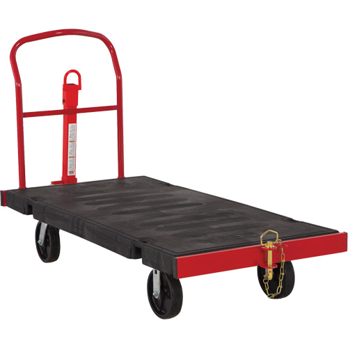 Towable Platform Cart, 64-1/4" L x 30-1/2" W, 2500 lbs. Cap., Polyolefin Wheels PB Rental Co. Ltd.