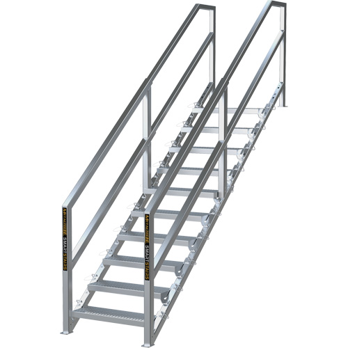 Syst&egrave;me d'escalier modulaire pour la construction de 6-10 marches SmartStairs, 75" ha PB Rental Co. Ltd.