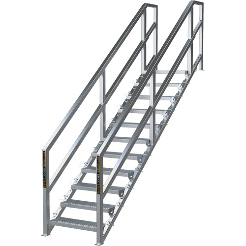 Syst&egrave;me d'escalier modulaire pour la construction de 11-16 marches SmartStairs, 120" ha PB Rental Co. Ltd.