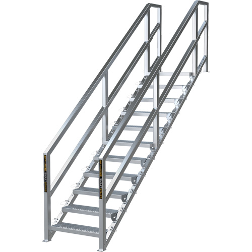 Syst&egrave;me d'escalier modulaire pour la construction de 11-16 marches SmartStairs, 120" ha PB Rental Co. Ltd.
