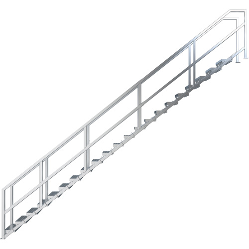 SmartStairs 17-21 Steps Modular Construction Stair System, 157-1/2" H PB Rental Co. Ltd.