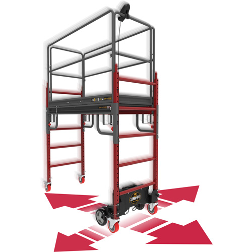 Complete Motorized Buildman 6' Baker Scaffold Kit, 31" D x 118-3/4" H PB Rental Co. Ltd.