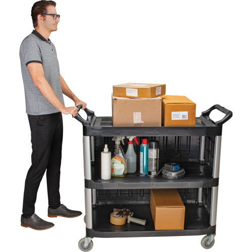Utility Cart, 3 Tiers, 19-3/4" x 37-1/2" x 40-1/4", 250 lbs. Capacity PB Rental Co. Ltd.