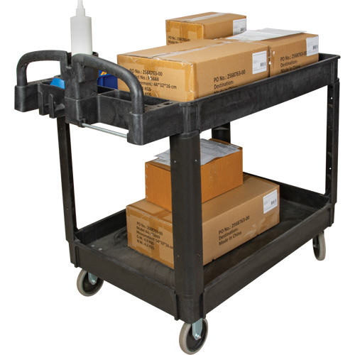 Utility Cart, 2 Tiers, 25-5/8" x 33-1/2" x 43-3/4", 550 lbs. Capacity PB Rental Co. Ltd.