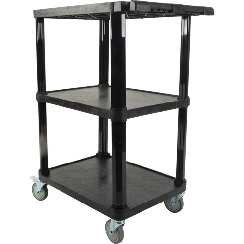 Utility Cart with Flat Shelf, 3 Tiers, 18-1/8" x 37-3/8" x 27-3/4", 330 lbs. Capacity PB Rental Co. Ltd.