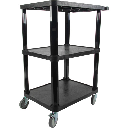 Utility Cart with Flat Shelf, 3 Tiers, 18-1/8" x 37-3/8" x 27-3/4", 330 lbs. Capacity PB Rental Co. Ltd.