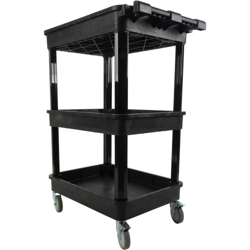Utility Cart with Deep Lip Shelf, 3 Tiers, 19" x 39-1/2" x 28-1/4", 330 lbs. Capacity PB Rental Co. Ltd.