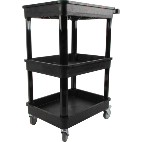 Utility Cart with Deep Lip Shelf, 3 Tiers, 19" x 39-1/2" x 28-1/4", 330 lbs. Capacity PB Rental Co. Ltd.