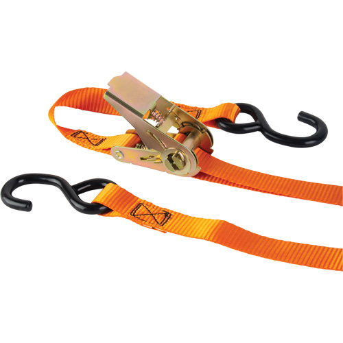 Tendeur d'arrimage &agrave; cliquet, Crochet en S, 1" , 12' , Charge d'utilisation max. 2200 lb (998 kg) PB Rental Co. Ltd.