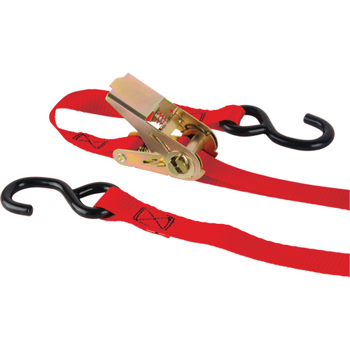 Tendeur d'arrimage &agrave; cliquet, Crochet en S, 1" , 12' , Charge d'utilisation max. 2200 lb (998 kg) PB Rental Co. Ltd.