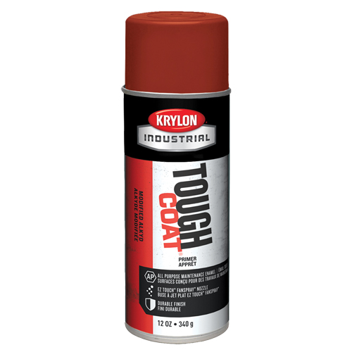Appr&ecirc;t &agrave; &eacute;mail acrylique &agrave; l'alkyde Tough Coat, Rouge oxyde, Tr&egrave;s mat, 12 oz, Canette a&eacute;rosol PB Rental Co. Ltd.