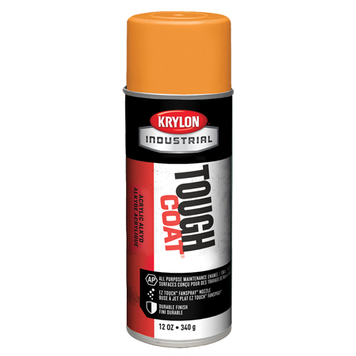 &eacute;mail acrylique &agrave; l'alkyde Tough Coat, Orange &eacute;quipement OSHA, Brillant, 12 oz, Canette a&eacute;rosol PB Rental Co. Ltd.