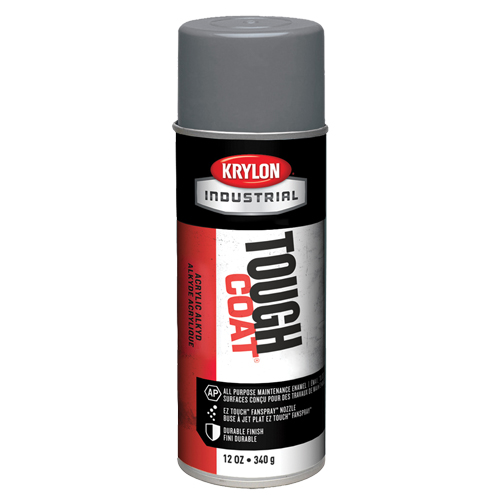 &eacute;mail acrylique &agrave; l'alkyde Tough Coat, Gris, Brillant, 12 oz, Canette a&eacute;rosol PB Rental Co. Ltd.