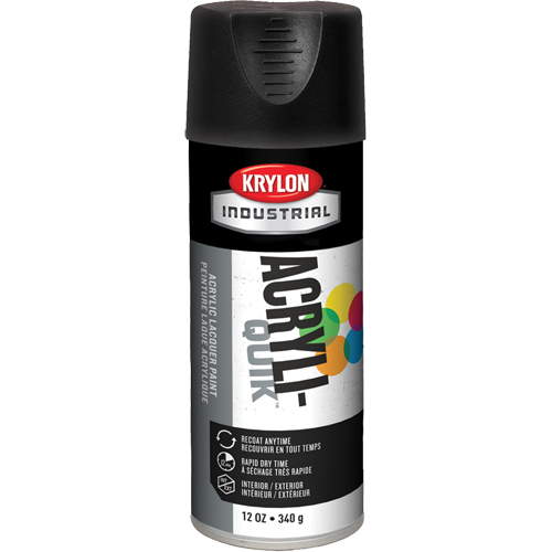 Industrial Acryli-Quik Lacquer, Black, Ultra-Flat, 12 oz., Aerosol Can PB Rental Co. Ltd.