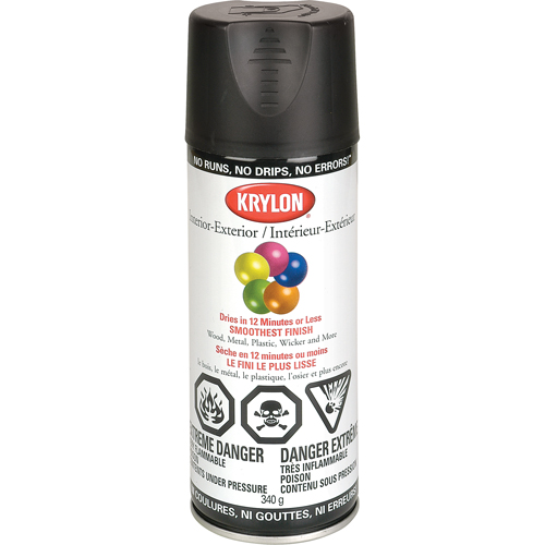 Industrial Acryli-Quik Lacquer, Black, Semi-Flat, 12 oz., Aerosol Can PB Rental Co. Ltd.