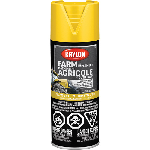 Peinture en a&eacute;rosol pour la ferme et l'&eacute;quipement, Jaune John Deere, Tr&egrave;s brillant, 12 oz, Canette a&eacute;rosol PB Rental Co. Ltd.
