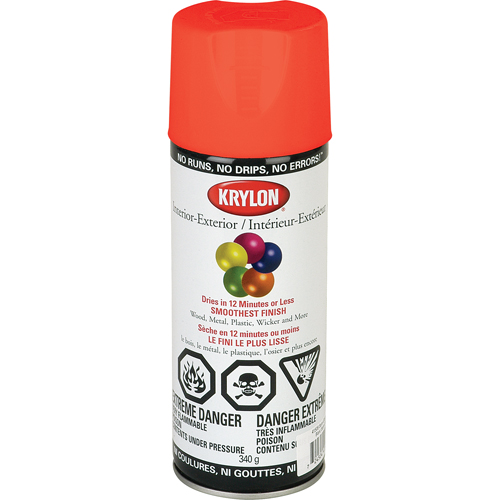 Peinture &agrave; pulv&eacute;riser fluorescente, Jaune/orange fluorescent, 11 oz, Canette a&eacute;rosol PB Rental Co. Ltd.