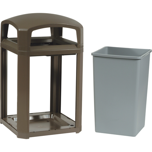 Landmark Series&reg; Classic Container Frame With Rigid Liner, Galvanized Steel, 35 US gal. PB Rental Co. Ltd.