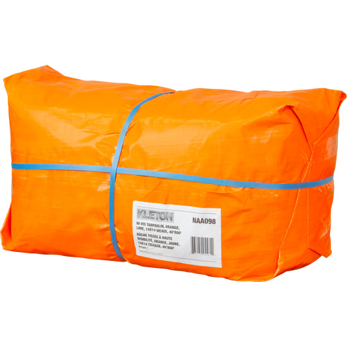 High-Visibility Heavy-Duty Woven Tarp, Polyethylene, Green/Orange, 40' x 60' x 12 mils PB Rental Co. Ltd.