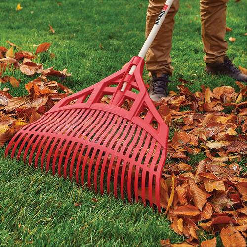 Leaf Rake, 24" Blade, Wood Handle, Plastic Blade PB Rental Co. Ltd.