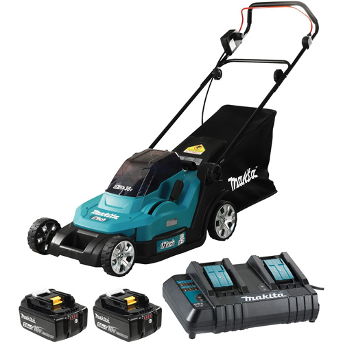 Ensemble de tondeuse LXT 36 V 5,0 Ah, Pouss&eacute;e, &agrave; pile, Largeur de coupe 17" PB Rental Co. Ltd.