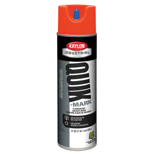 Peinture de marquage industrielle invers&eacute;e &agrave; base de solvant Quik-Mark, 17 oz, Canette a&eacute;rosol PB Rental Co. Ltd.