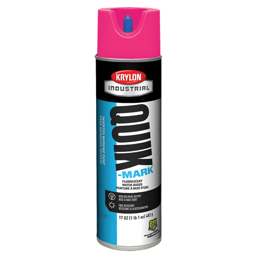 Peinture de marquage industrielle invers&eacute;e &agrave; base d'eau Quik-Mark, 17 oz, Canette a&eacute;rosol PB Rental Co. Ltd.