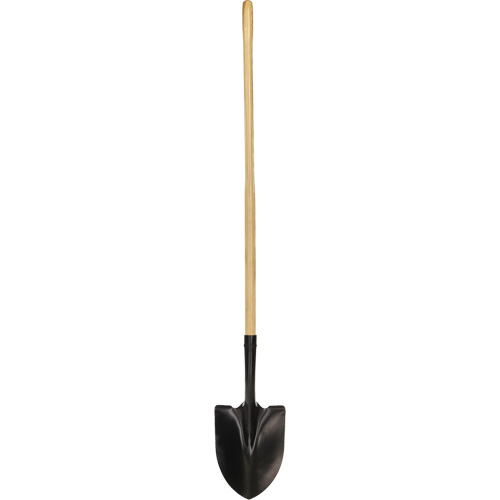 Round Point Shovel, Tempered Steel Blade, Wood, Straight Handle PB Rental Co. Ltd.