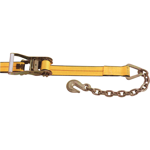 Tendeurs d'arrimage &agrave; cliquet, Crochet &agrave; chaîne, 2" , 30' , Charge d'utilisation max. 3335 lb (1513 kg) PB Rental Co. Ltd.