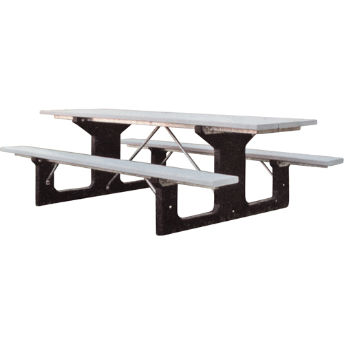 Recycled Plastic Picnic Tables, 6' L x 61-1/2" W, Grey PB Rental Co. Ltd.